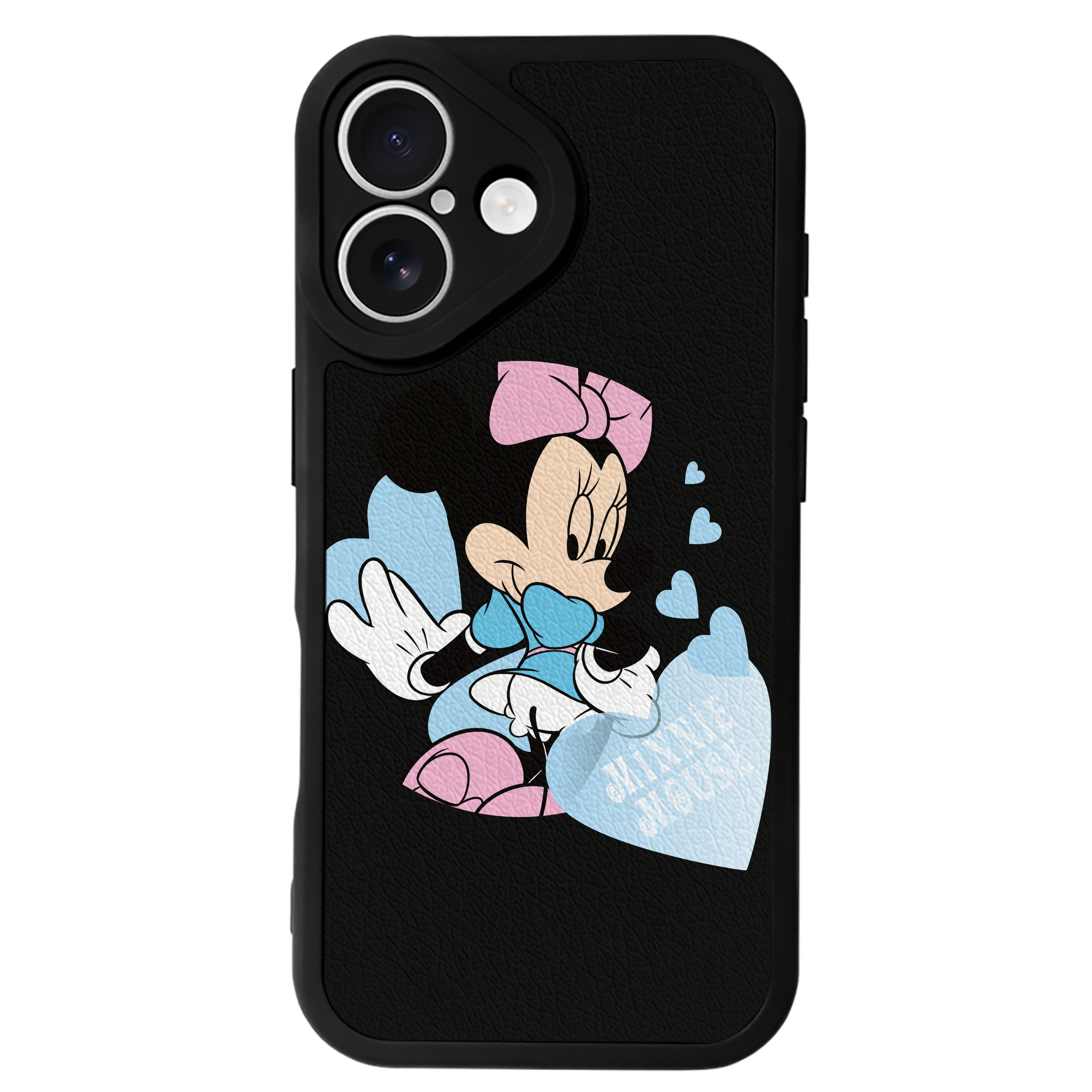 （画像用） ミッキーマウス Mickey Mouse 【iPhone 16シリーズ対応】シリコンスマホケース（レザー調） 材質：シリコン